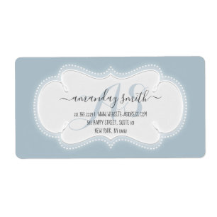Etiqueta Boda personalizada RSVP Bridal Shower Smoky Blue