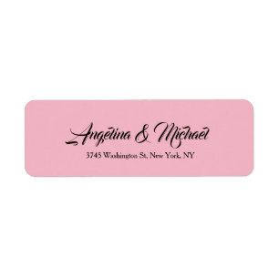 Etiqueta Boda Pink Profesional Clásico Elegante