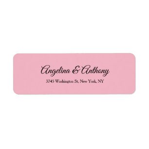 Etiqueta Boda Pink Profesional Creativo Elegante