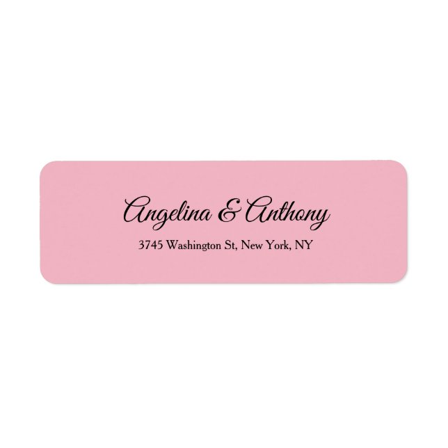 Etiqueta Boda Pink Profesional Creativo Elegante (Frente)