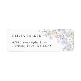 Etiqueta Boda Primavera Purple & Pink Wildflowers