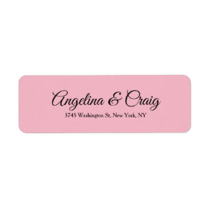Etiqueta Boda Profesional Elegante Moderno Llanto Rosa