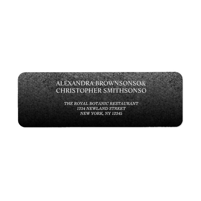 Etiqueta Boda purpurina Silver Sparkle Newly Weds (Frente)