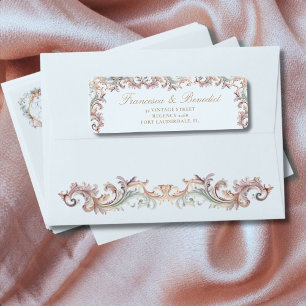 Etiqueta Boda Regency Vintage Tema Dirección barroca