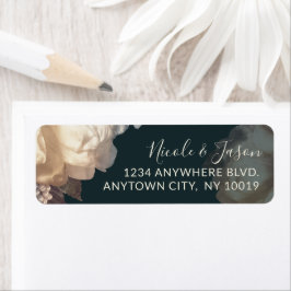 Etiqueta Boda Romántico de Elegancia Floral