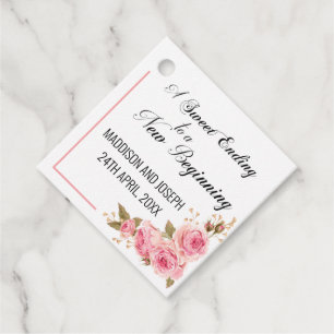 Etiqueta Boda rosa de Rubor