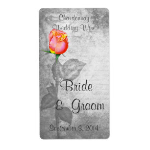 Etiqueta Boda Rosa Vintage Peace