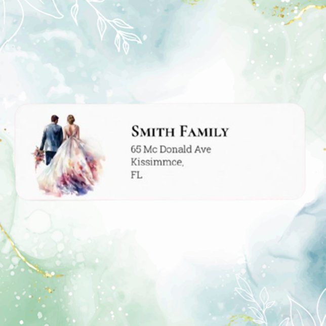 Etiqueta Boda Rustic Classic Boho Floral (Add a heartfelt touch to your special day with our rustic classic boho floral label.)