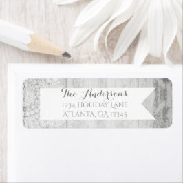 Etiqueta Boda Rustic Heirloom Lace Barn Wood