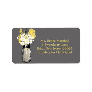 Etiqueta Boda Rústico Colgando Mason Jar