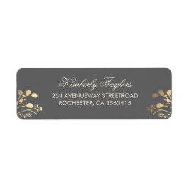 Etiqueta Boda Rústico del Oro del País