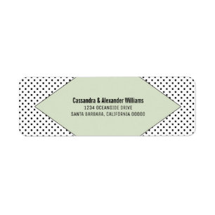 Etiqueta Boda Sage Modern Polka Dots