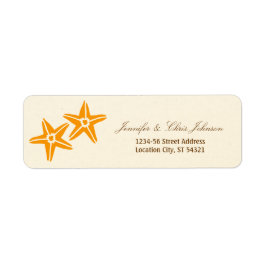 Etiqueta Boda Starfish Pareja Summer Beach