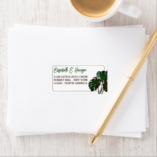 Etiqueta Boda Tropical Monstera Beach