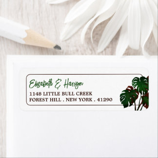 Etiqueta Boda Tropical Monstera Beach