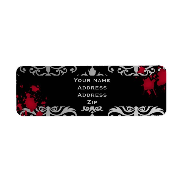 Etiqueta Boda Vampire Halloween (Frente)