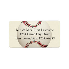 Etiqueta Boda Vintage de Béisbol