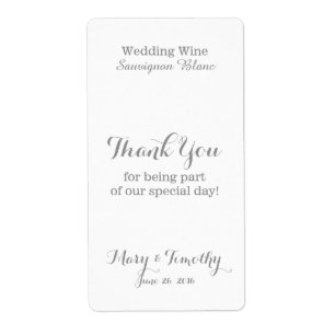 Etiqueta Boda Wine Gracias
