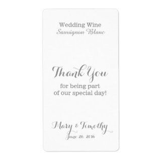 Etiqueta Boda Wine Gracias