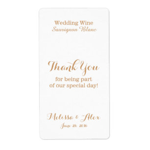 Etiqueta Boda Wine Gracias