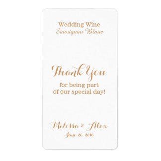 Etiqueta Boda Wine Gracias