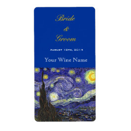 Etiqueta Bodas de arte fino Starry Night