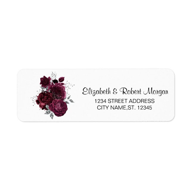 Etiqueta Bodas de Rosas de Borgoña (Frente)