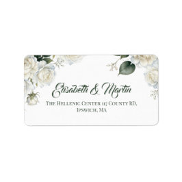 Etiqueta Bodas Florales de Rosas Salvia