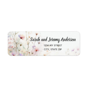 Etiqueta Boho Acuarela Floral Flor Silvestre Personalizar
