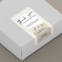 Boho Arch Neutrals Monogram Business Box Seal