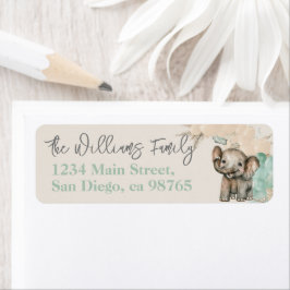 Etiqueta Boho de animales salvajes Oh Boy Baby Shower