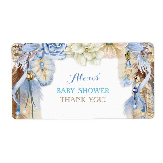 Etiqueta Boho Dream Catcher Water Bottle Gift (Frente)