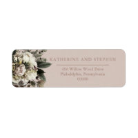 Etiqueta Boho Dusty Pink Floral Bouquet Boda
