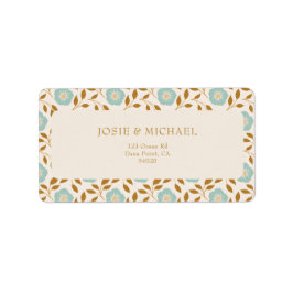Etiqueta Boho Floral Azul