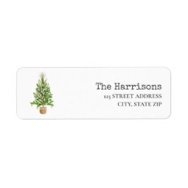 Etiqueta Boho Macrame Christmas Tree Label