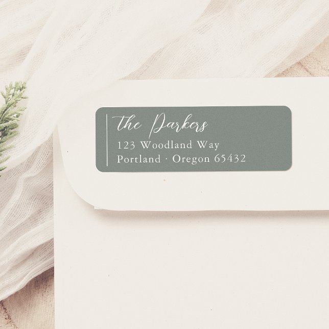 Etiqueta Boho Nombre de guión moderno Sage Green (Subido por el creador)