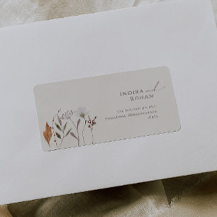 Etiqueta Boho Otoño   Tarjeta de respuesta RSVP de boda bei