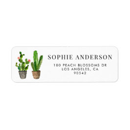 Etiqueta Boho Potent Succulents y Cactus Personalizados
