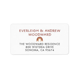 Etiqueta Boho Rainbow Boy Baby Shower