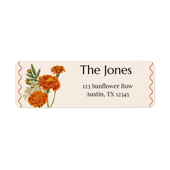 Etiqueta Boho Return Address Label (Frente)