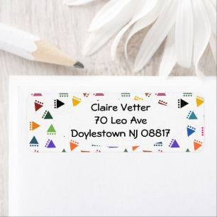 Etiqueta Boho Triangles