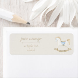 Etiqueta Boho Vintage Rocse Horse Cowboy Baby Shower