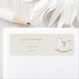 Etiqueta Boho Vintage Rocse Horse Cowboy Baby Shower