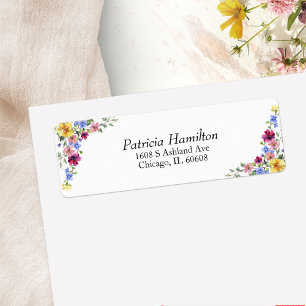 Etiqueta Boho Wildflower Floral Boda