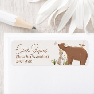 Etiqueta Boho Woodland Animals Forest Friends Baby Shower