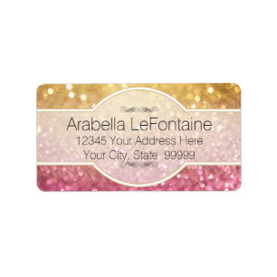 Etiqueta Bokeh Elegant Events Address Labels Purpurina