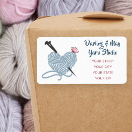 Etiqueta Bola con forma de corazón de Yarn - Dirección pers