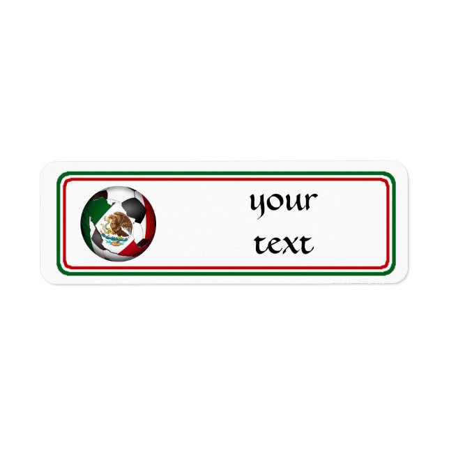 Etiqueta Bola de fútbol de México (Frente)
