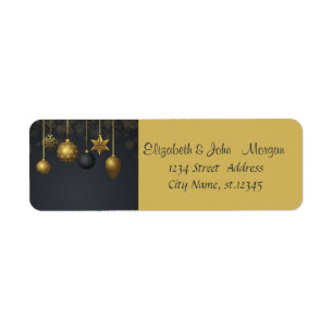 Etiqueta Bolas de Navidad elegantes y con estilo, Copos de