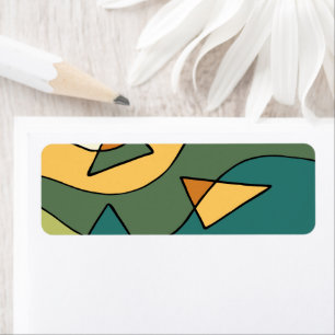 Etiqueta Bolsa de diseño de vintage abstracto dibujada a ma